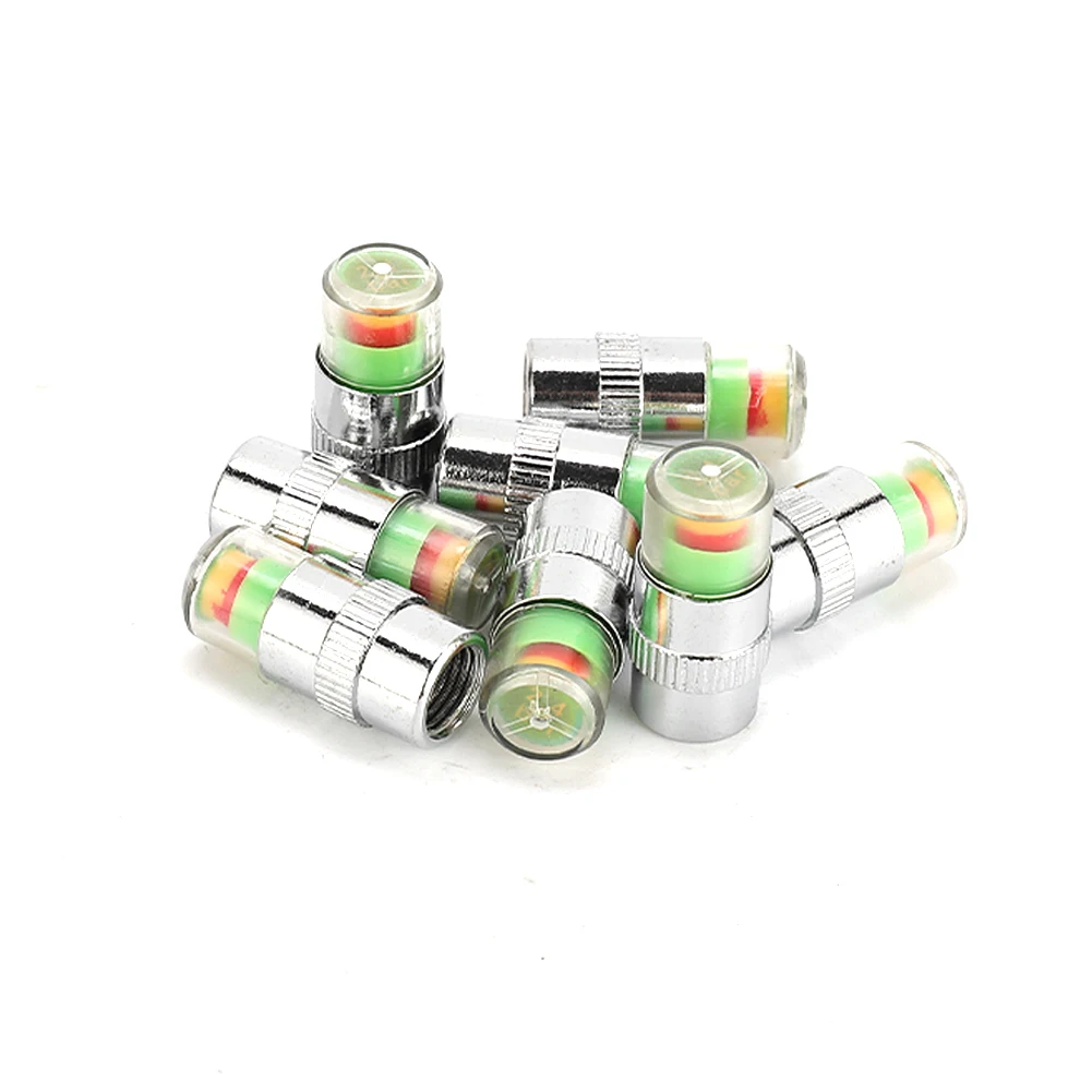 Brand New Indicator Valve Tire Pressure W/ Sensor Indicator 3 Color Car Tyre Silver W/Sensor Indicator Cap Car