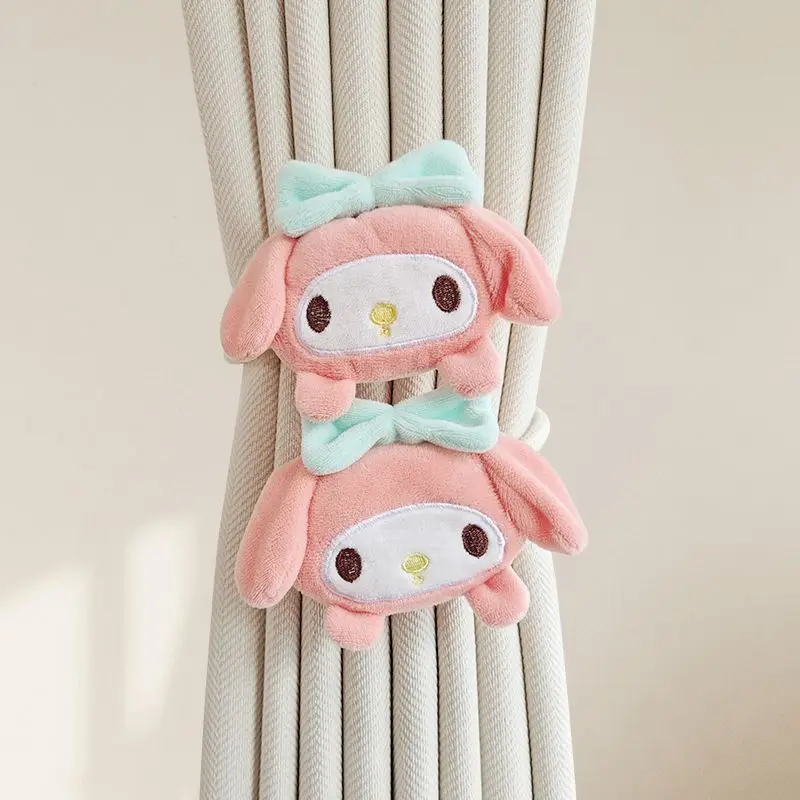 Sanrio Curtain Clip Tieback Cinnamoroll Kuromi Cartoon Curtain Strap Cartoon Melody Curtain Buckle Strap Home Decor Accessories