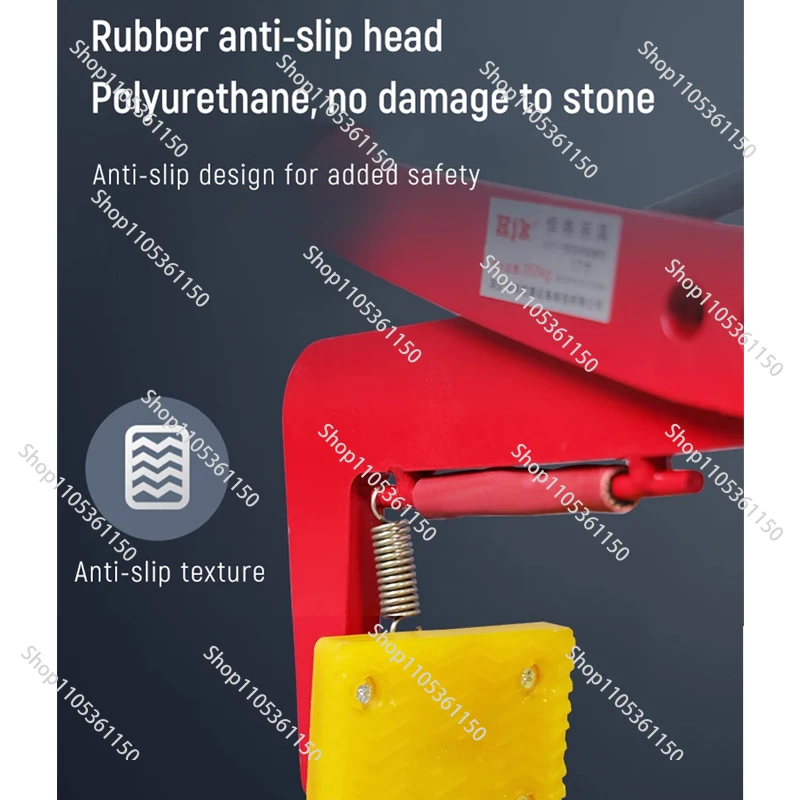 Heavy-Duty Adjustable Jaw Width Stone Lifting Clamp for Curb Stones with Rubber-Lined Jaws Marble Stone Lifter