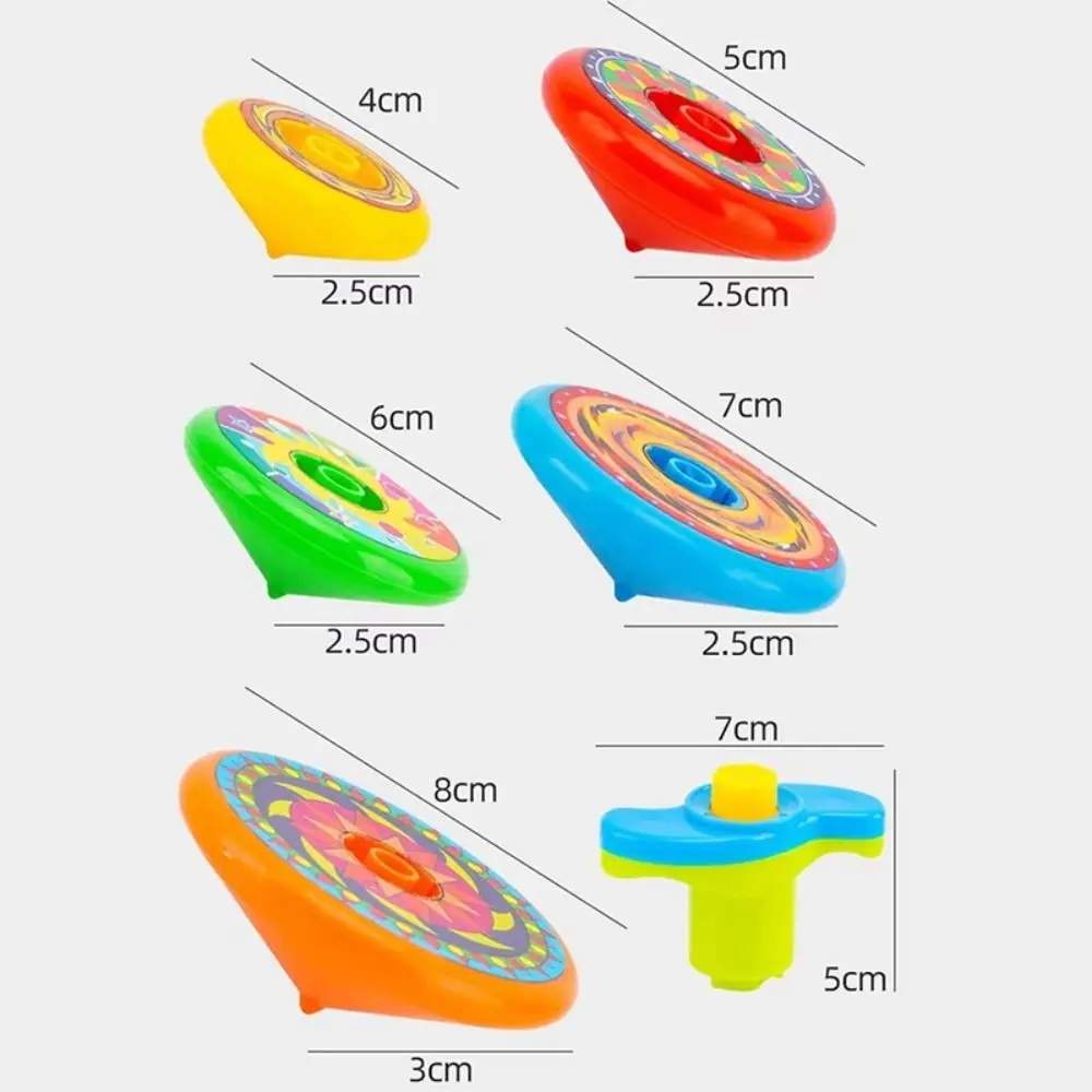 Rotating Toy Stacked Spinning Top Desktop Game Gyro Folding Flying Stacking Gyroscopes Colorful Manual Launcher Gyroscope Set