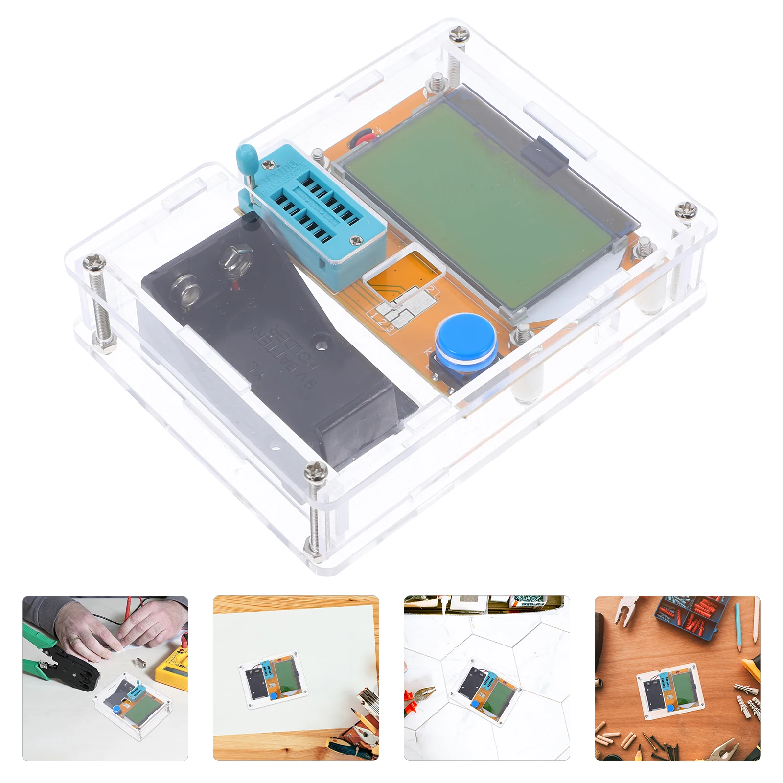 1 set Tester Component Diodes Triode Capacitor Digital Inductance Checker Multimeter Suite Electrical Test Kit High