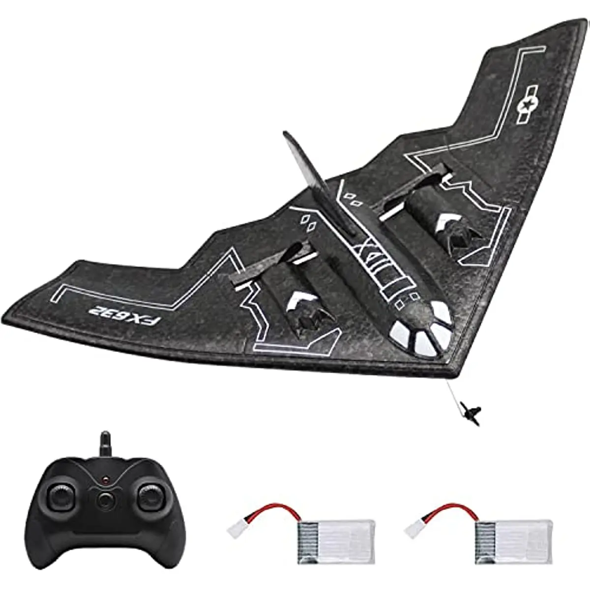 RC Airplane Remote Control B-2 Spirit Stealth Bomber Plane 2.4Ghz 2CH Foam Drone Ready To Fly Aircraft Toy for Kids and Adults