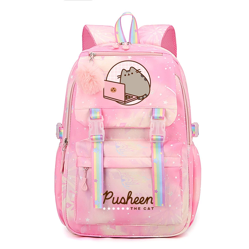 Pusheens Kids Cartoon Cute Backpack Children School Bag Women Girl Bookbag Student Teenager Knapsack Rucksack Mochila Anime Gift