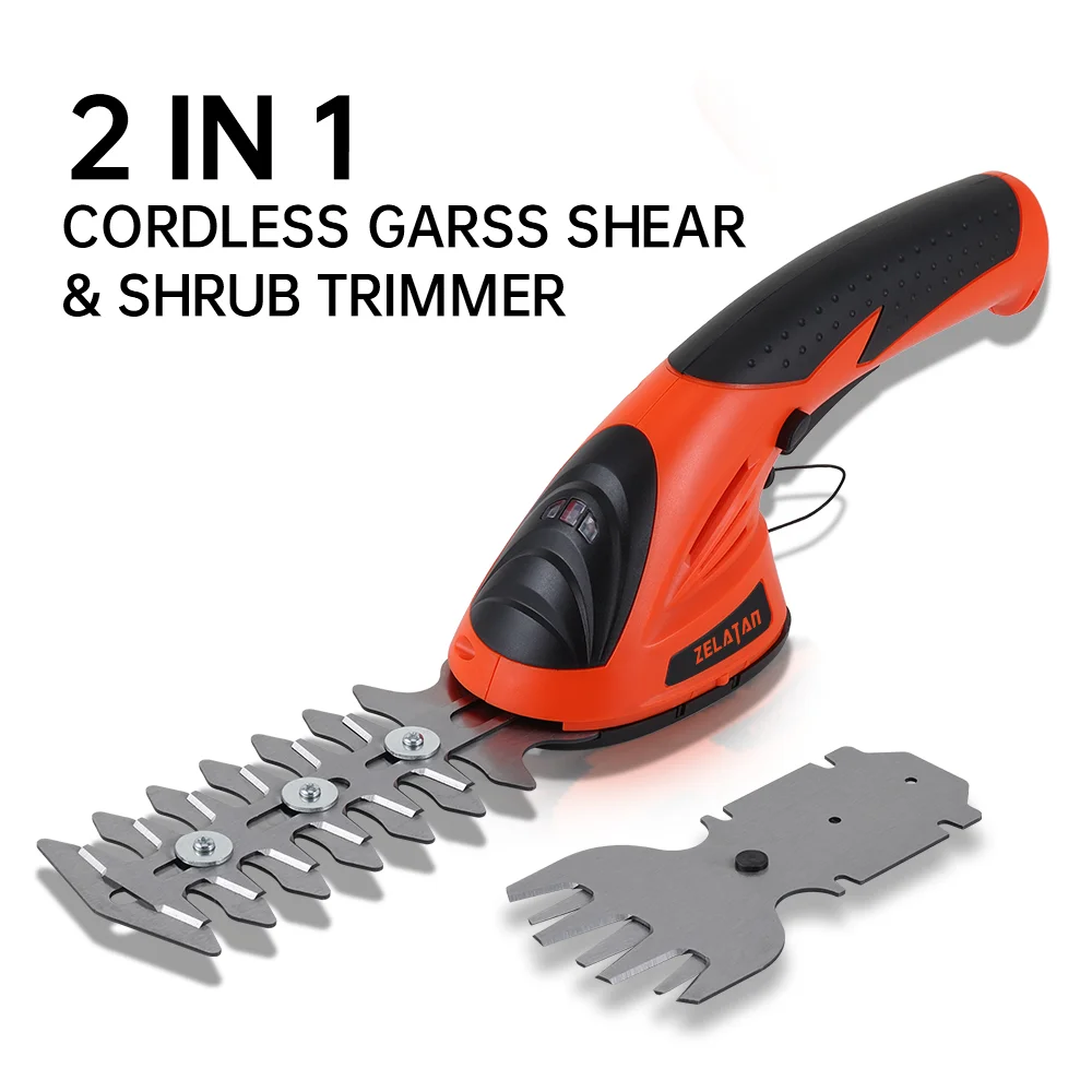 

Аккумуляторные ножницы-секатор 2-в-1 7.2В, перезаряжаемый триммер для живой изгороди, портативный садовый инструмент для дома и сада, для обрезки веток и газона