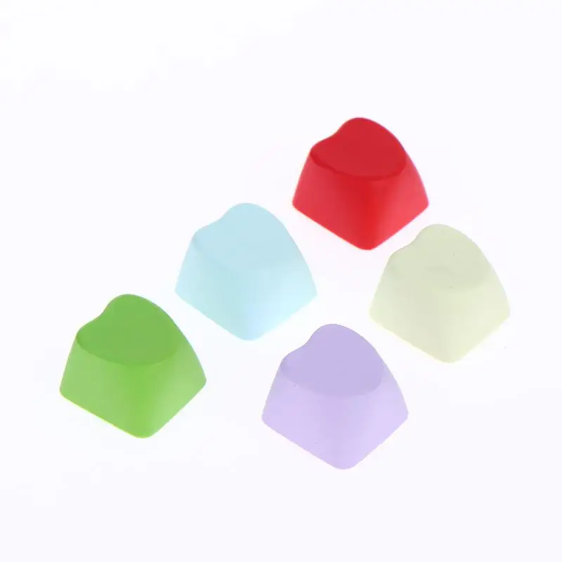 10/20Pcs Heart Shaped Blank PBT Keycaps Thickened 1U OEM Height For Cherry MX Mechanical Keyboard DIY
