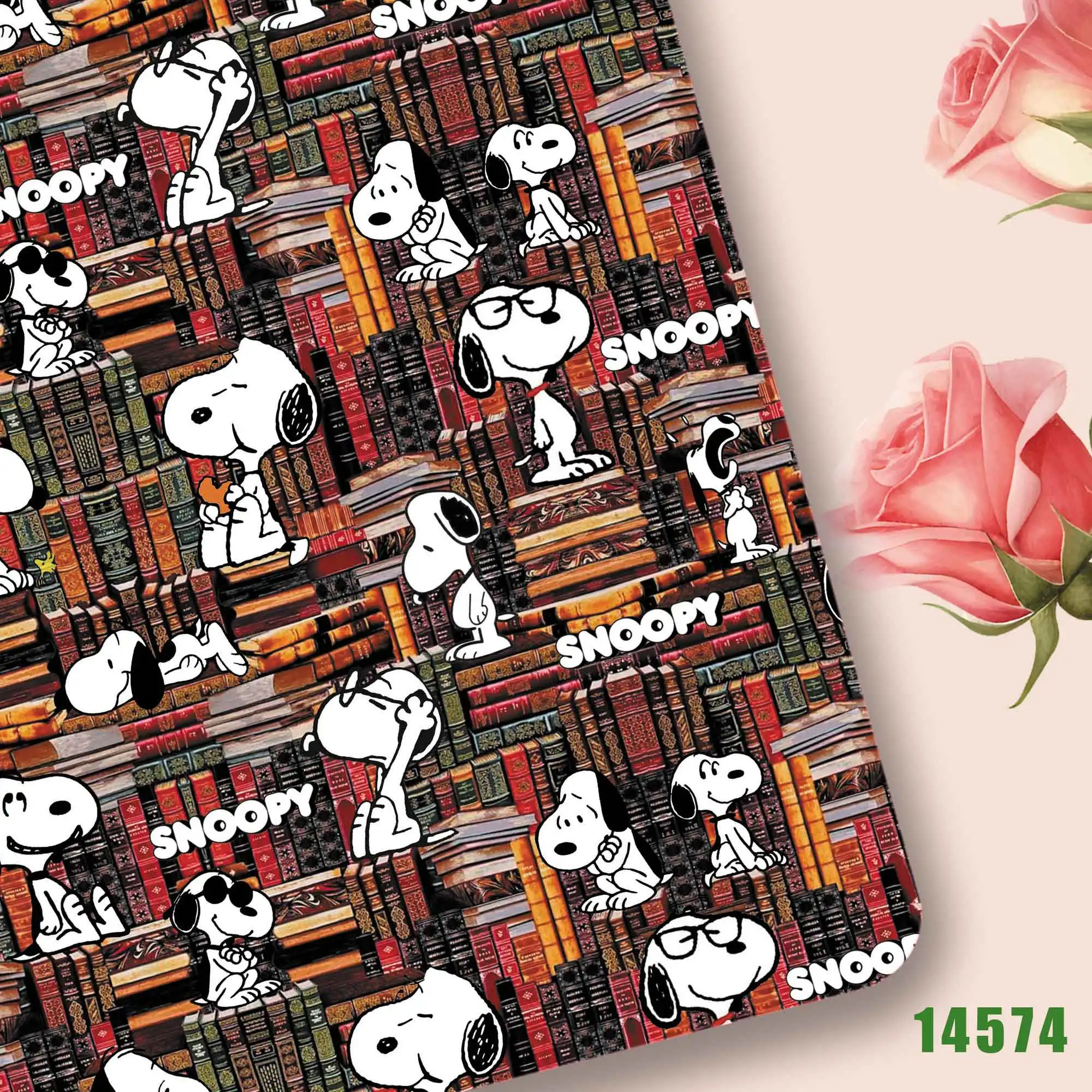 TAKARA TOMY Snoopy fabric140CM Cartoon Polyester cotton fabric Patchwork Tissue Kid Home Textile Sewing Doll Dress Curtain14565
