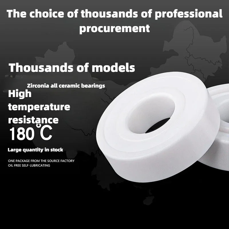 Zirconia full ceramic bearing 6211 6212 6213 6214 6215 6216 6217 Support customization