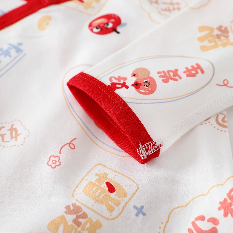 100% Reine Baumwolle Langarm-Baby-Strampler Weicher Atmungsaktiver Säuglings-Body Baby-Mädchen-Kleidung Unterwäsche – Detail 7