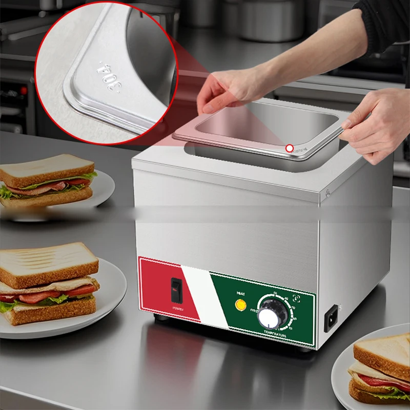 JL-65D Kommerzielle Butterwalzenheizung, 304-Edelstahlwalze, Burgerbutterverteiler im amerikanischen Stil