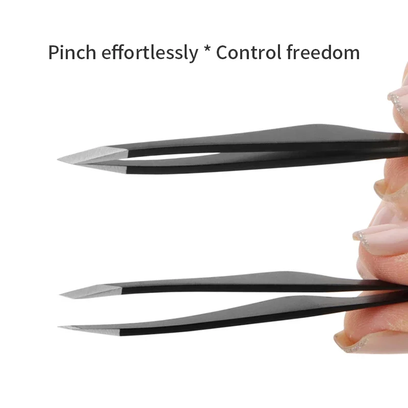Hair Removal Tweezers Stainless Steel Eyebrow Tweezers Slant Tip Point Tip Flat Tip Rose Gold Silver Black Cosmetic Makeup Tools