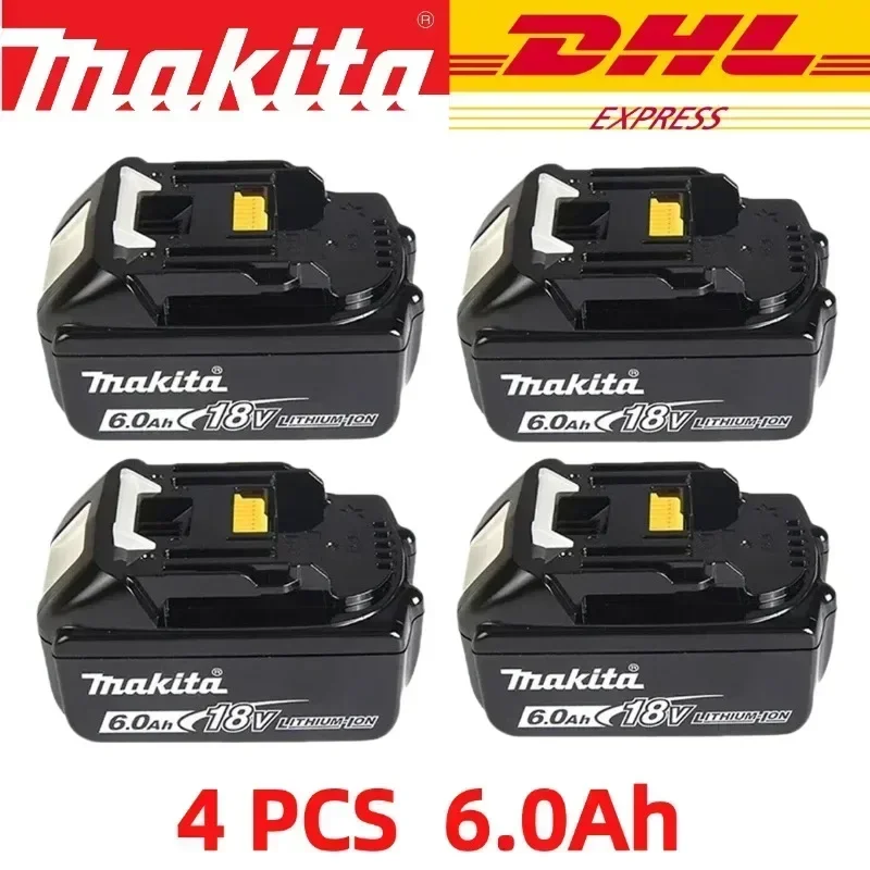 100% originele Makita-batterij, 18V 6,0Ah oplaadbare batterij, vervanging van Makita BL1830BL1840BL1850BL1860B, elektrisch gereedschap batterij