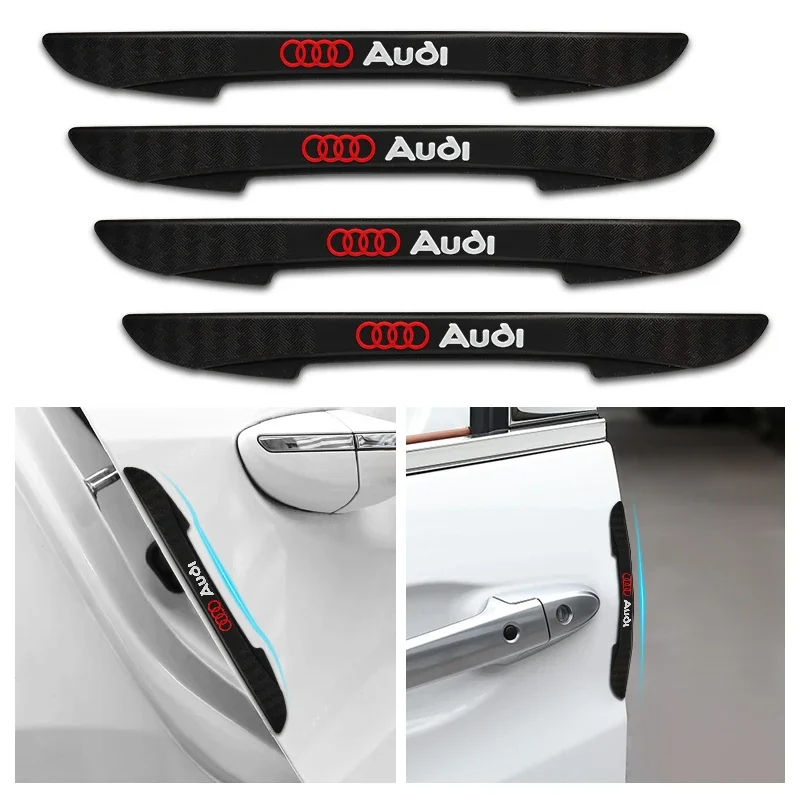 4 قطعة السيارات CarDoor المضادة للتصادم حامي الوفير قطاع ملصق اكسسوارات لأودي A3 A4 B8 8V Q7 S C7 A5 B7 B6 B9 A1 A7 8P Q3