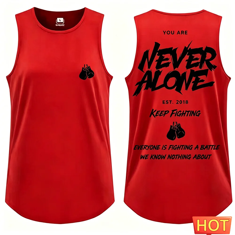 Men's Sleeveless T-shirt Boxing Graphic men's t-shirts tank tops Breathable Fabric Regular Fit Casual Tee Polyester sports vest