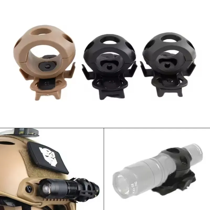 

New 1Pcs 23-27mm Helmet Special Lighting flashlight Support Tactical Helmet jig adapter outdoor sports riding rail accessories