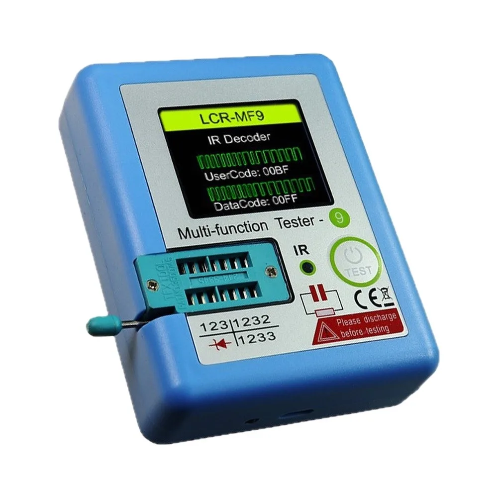 1 Piece MF9 1.8 Inch LCD Transistor Tester Capacitor Resistance Meter For NPN MOSFET Diode Component Analysis Tool