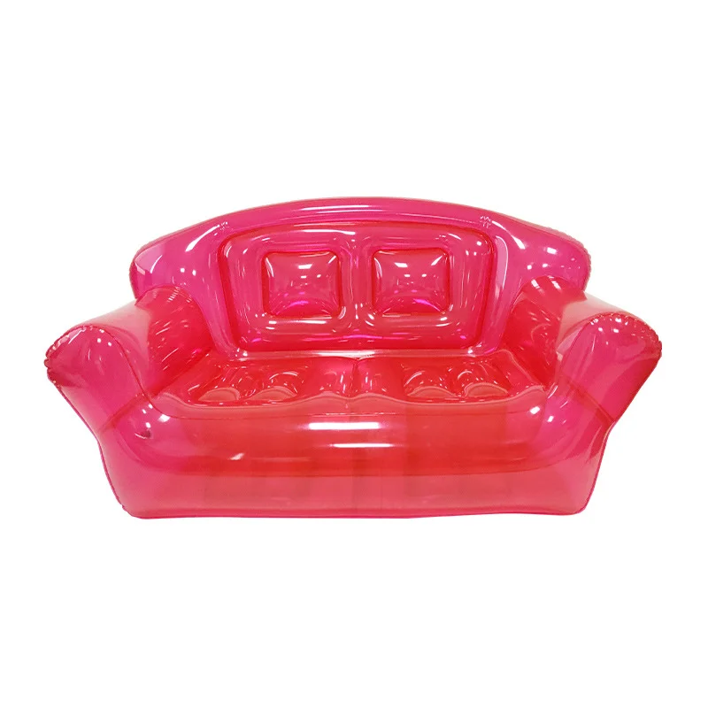 High Quality Inflatable Chair Blow Up Couches Transparent Inflatable Sofa Seat Portable Air Couch Furniture for Camping Beach