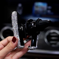 Elegant Crystal Car Phone Holder - 360° Rotatable Universal Fit for Secure Grip & Stylish Upgrade Ideal Women's Gift Accessories