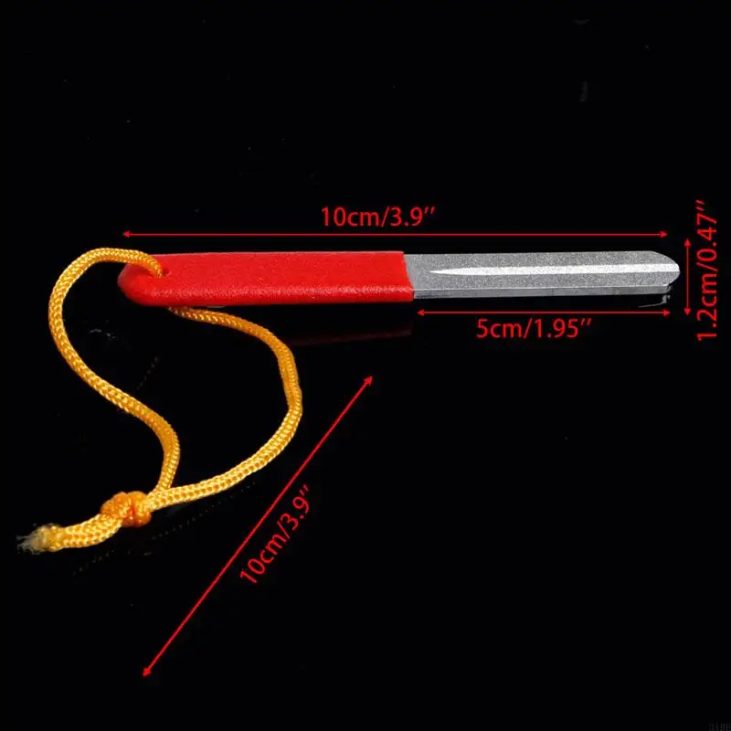 31BE Fishing Hook Fishhook Hone Sharpening Tackle Sharpener With Grooves Both Sides