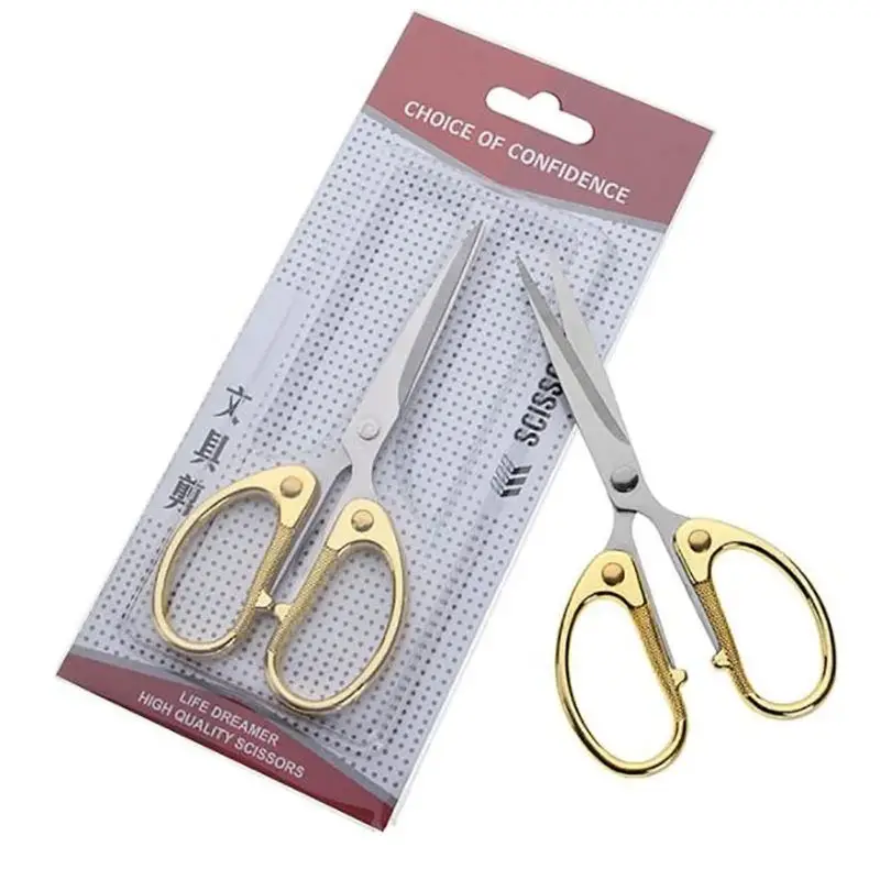 1pc gold legierung edelstahl praktische schere für haushalt DIY schneiden nähen, täglichen büro student schreibwaren schere