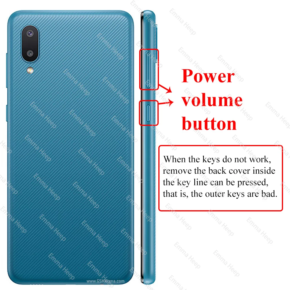 5Set Power Volume Side Button Key For Samsung A20 A20s A21s A30 A30s Phone Housing On Off Up Down Replace Repair Parts