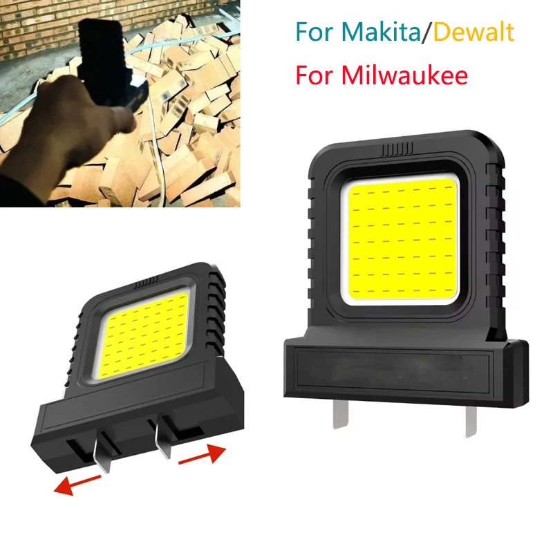 Power Tool Accessories LED Work Light for Makita for Milwaukee for Dewalt 20V-21V Li-ion Battery portable flashlight floodlight