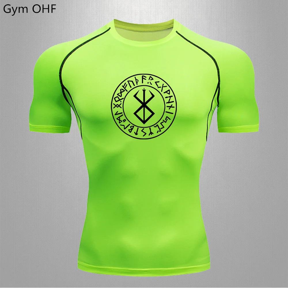 Sports Training Fitness Quick Drying Breathable Super strong elasticity long and short sleeved slim fit T-shirt for men