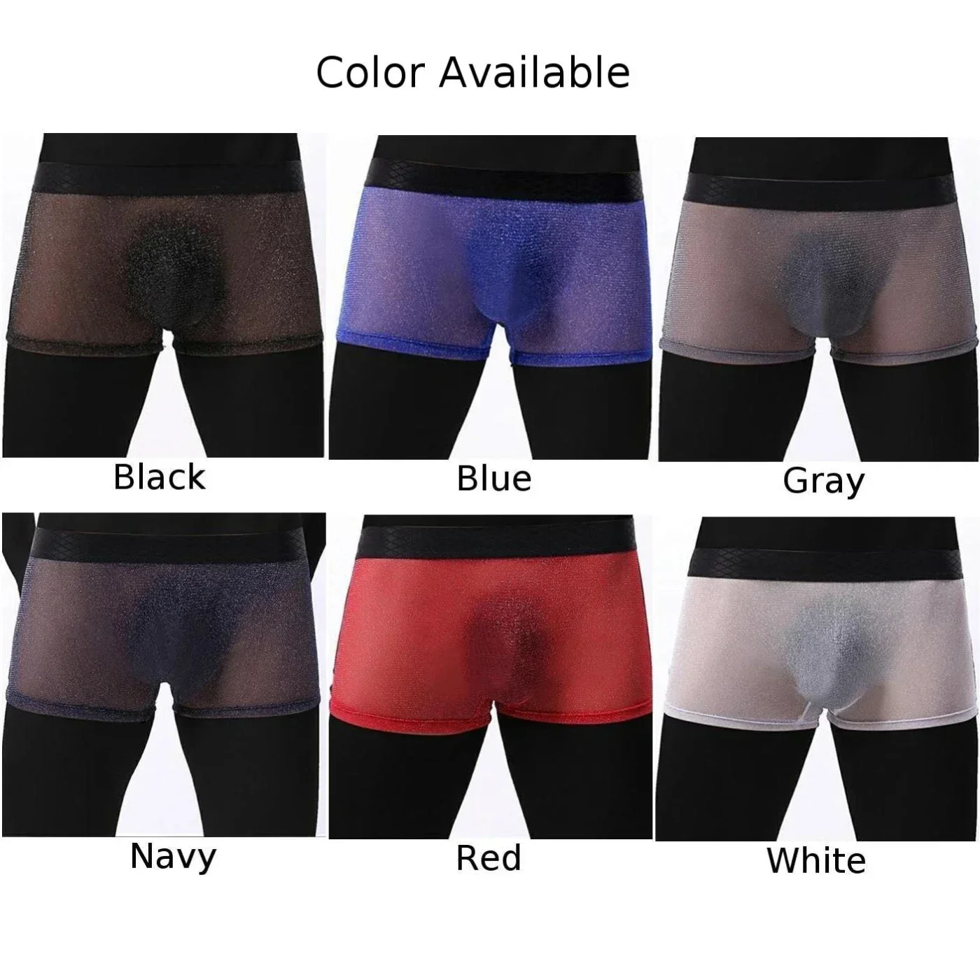 Panties Mens Briefs All Seasons Briefs Breathable Bulge Pouch Comfortable M~2XL See Through Shiny Shorts