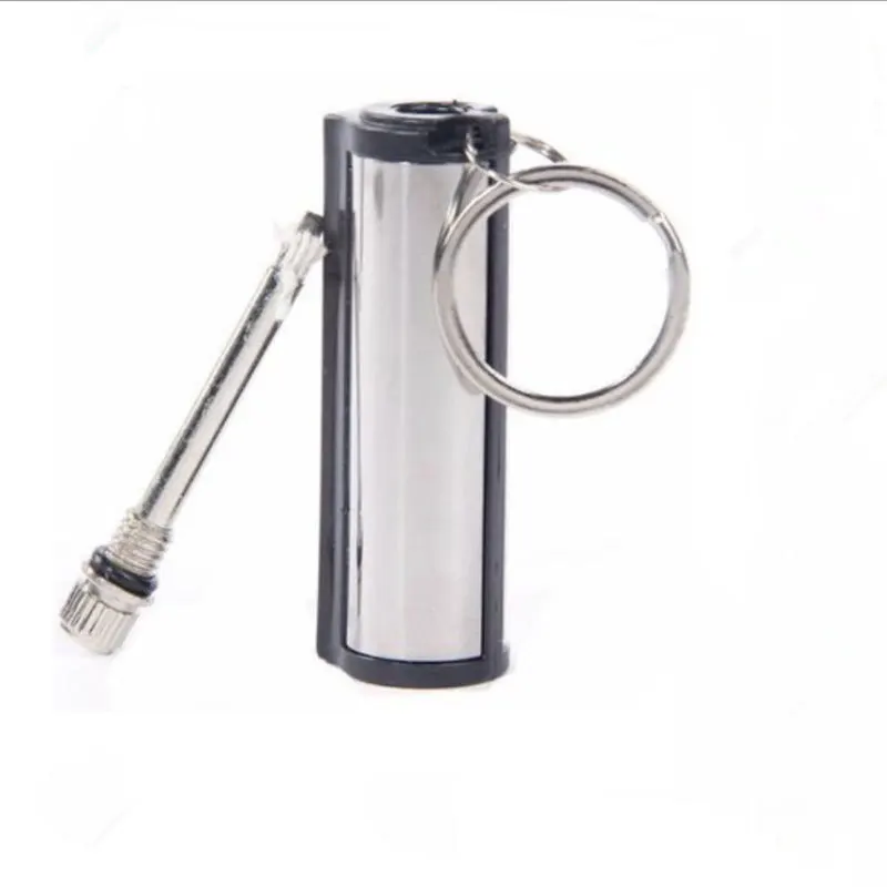

New Metal Vertical Pattern Cylindrical Match Stainless Steel Keychain Lighter Factory Wholesale Men's Portable Cigarette Lighter