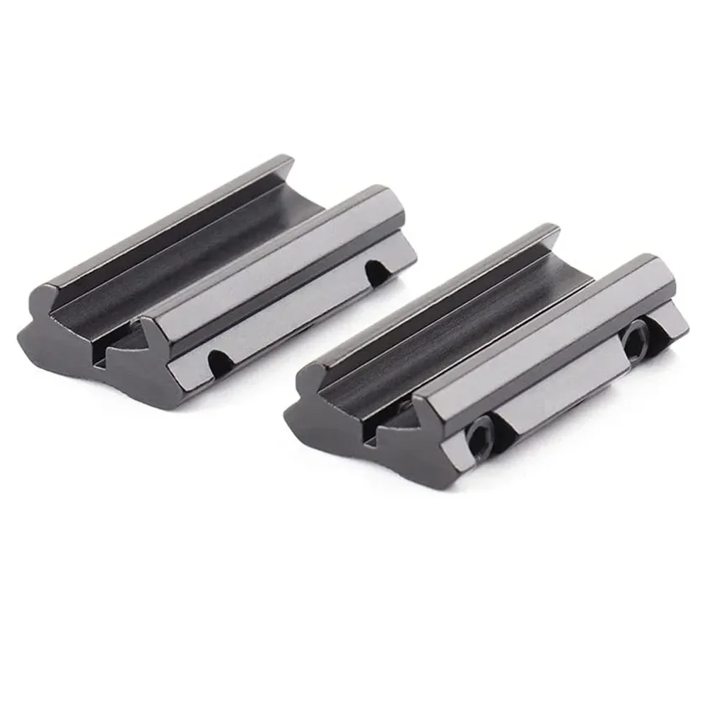 2Pcs Scope Adapter Mount Base 11mm Dovetail to 20mm Weaver Picatinny Rail Mount Converter 9.5mm -10mm Dovetail