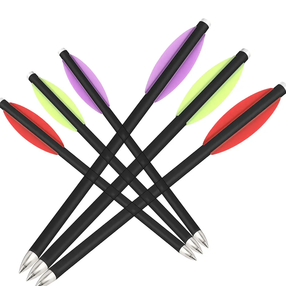 

6.3" Crossbow Bolts ID 4.2mm OD 6mm Mixed Carbon Arrow Rubber Feather Crossbow Hunting Archery Shooting Arrows 6/12/18/24pcs