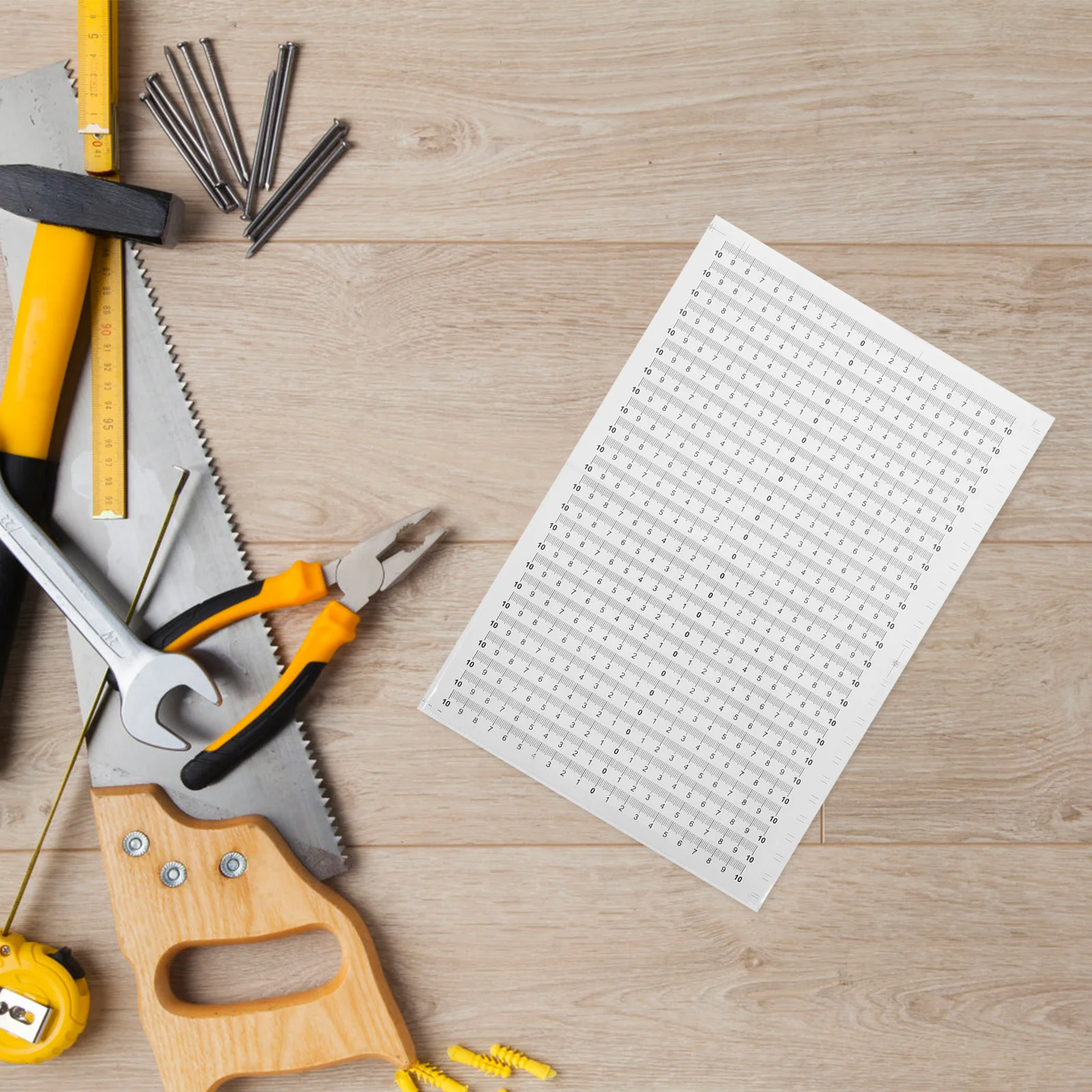 

20 pcs Waterproof Self-Adhesive Tape Measure Sticker For Workbench Woodworking Ruler Measuring Tool Engineering Scale Ruler