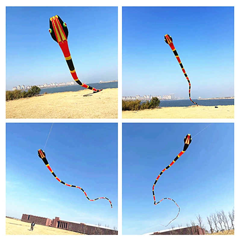 

Free shipping snake soft kites cometas de viento pipa voadora outdoor games kites for adults dual line kite handmade parachute