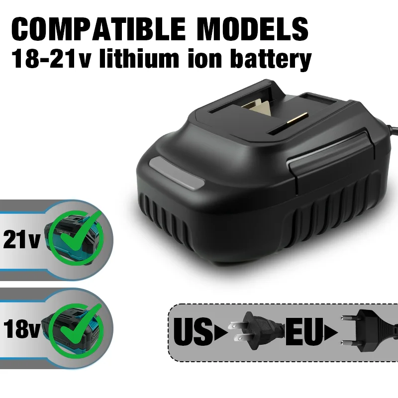電動工具バッテリー充電器 100-240V 50-60Hz マキタ18Vリチウムイオンバッテリー交換用 ﻿