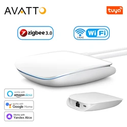 AVATTO Tuya zibee3.0 Smart Wired Gateway Hub Smart Home Bridge supporto per telecomando Wireless Alexa Google Home Alice