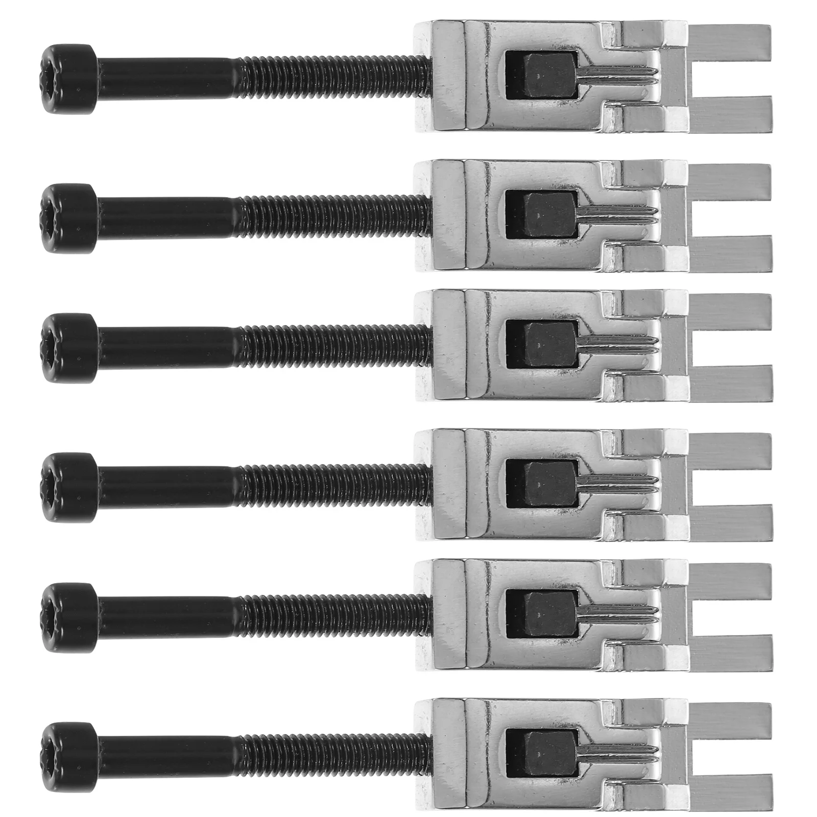 6 szt. Siodełek Tremolo do Gitary z Podwójnym Systemem Blokowania, Metalowe Części Zamienne, Wytrzymałe, Skuteczne Przeciw Zrywalaniu się Strun