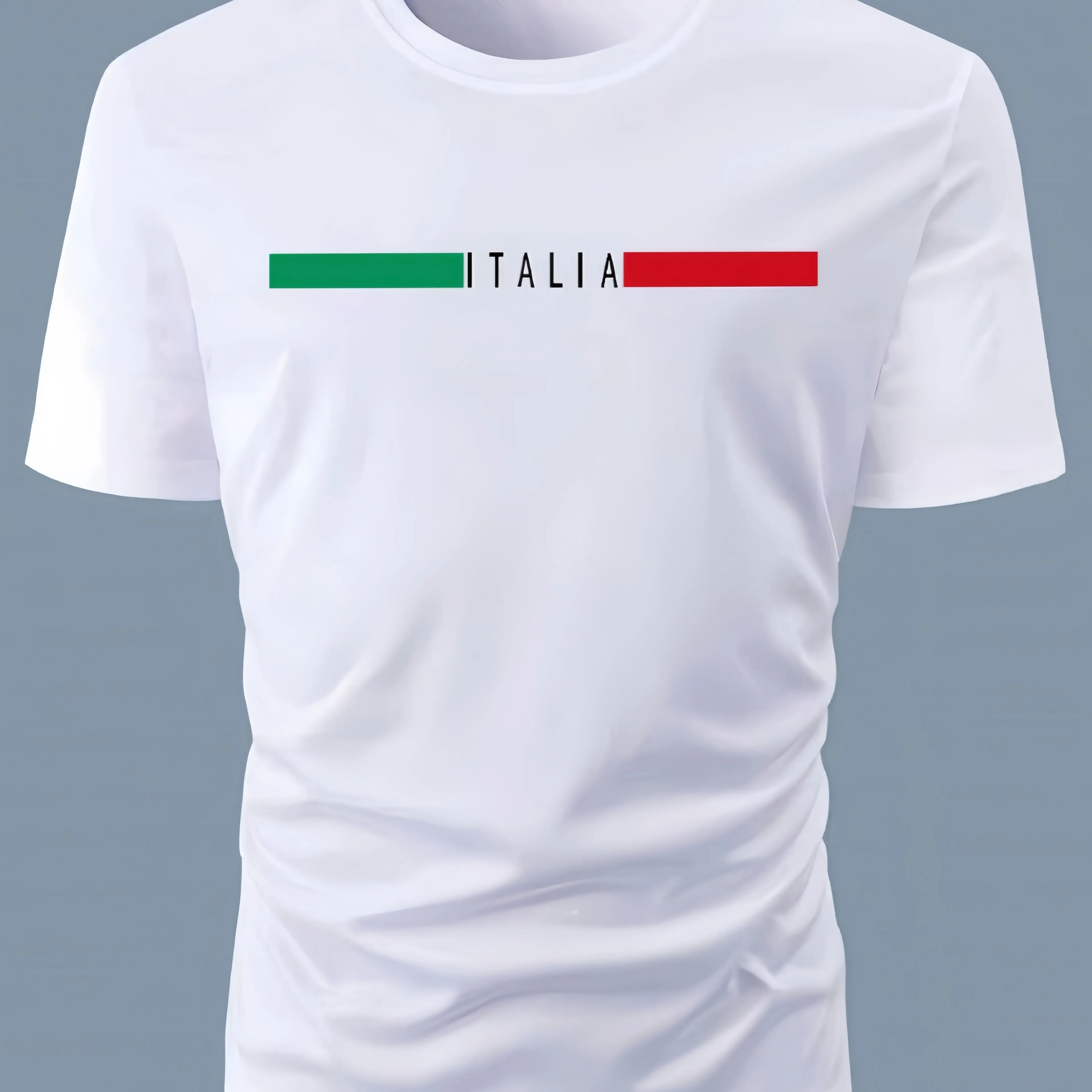 Italia Print Tshirt Men\'s Graphic Design O-Neck T-shirt Casual Comfy Tshirts For Summer Men\'s Clothing Tops For Daily Running