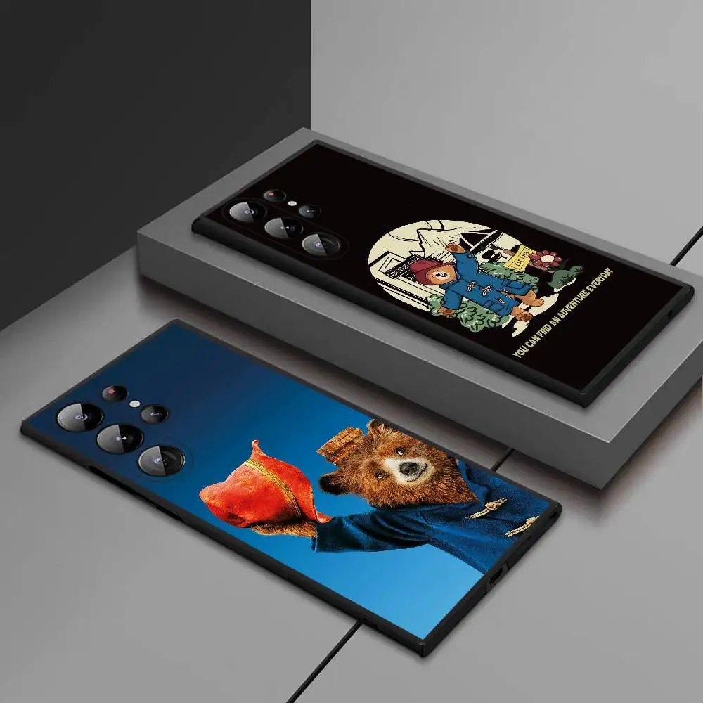 

Cute P-Paddington Bear Phone Case For Samsung Galaxy S25 Ultra S22 S23 S24 Ultra S21 S20 5G Protective Soft Silicone TPU Funda