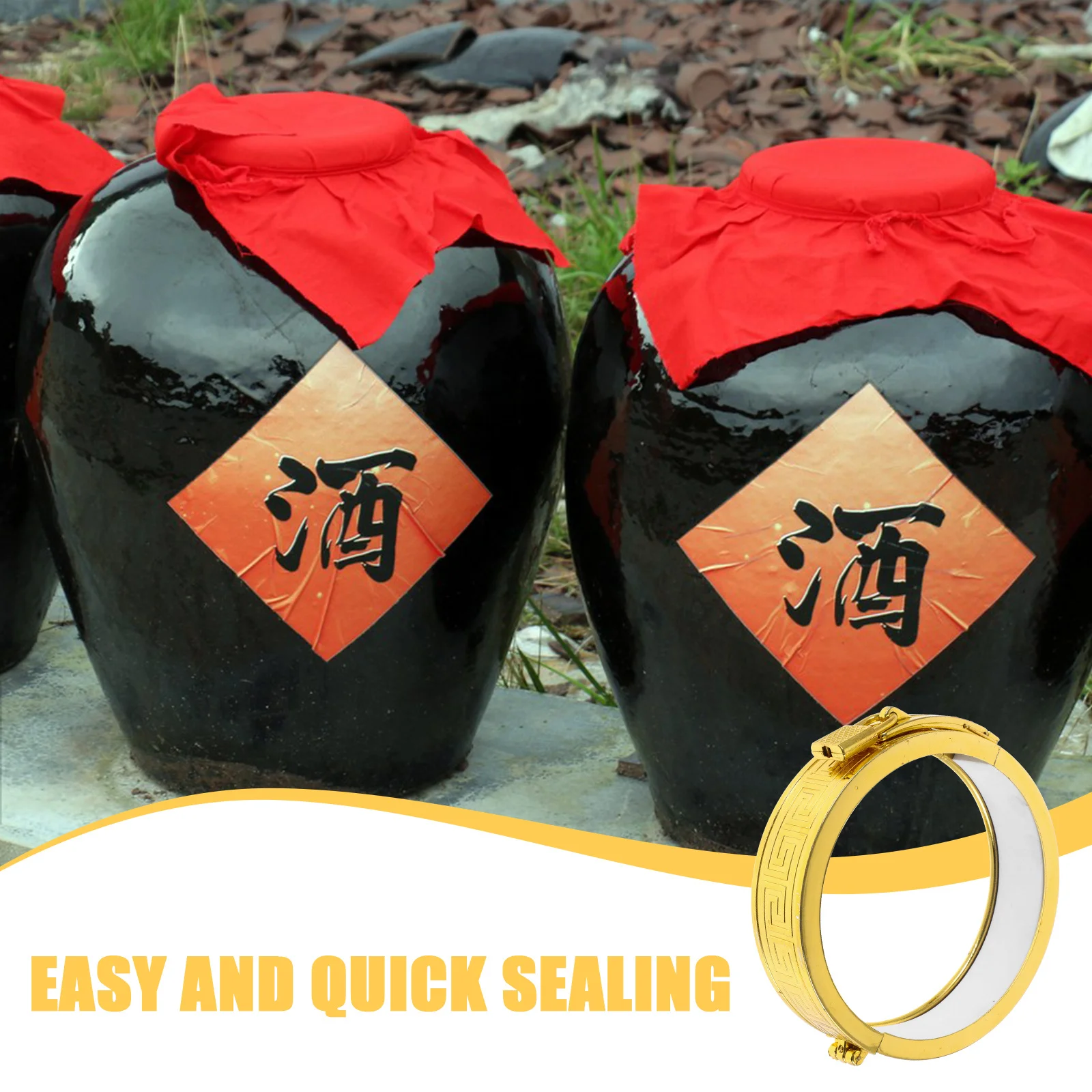 

Plastic Wine Jar Sealing Buckle Clip for Ceramic Wine Jar Bottle Reusable Leak Proof Bottle Buckle Holder