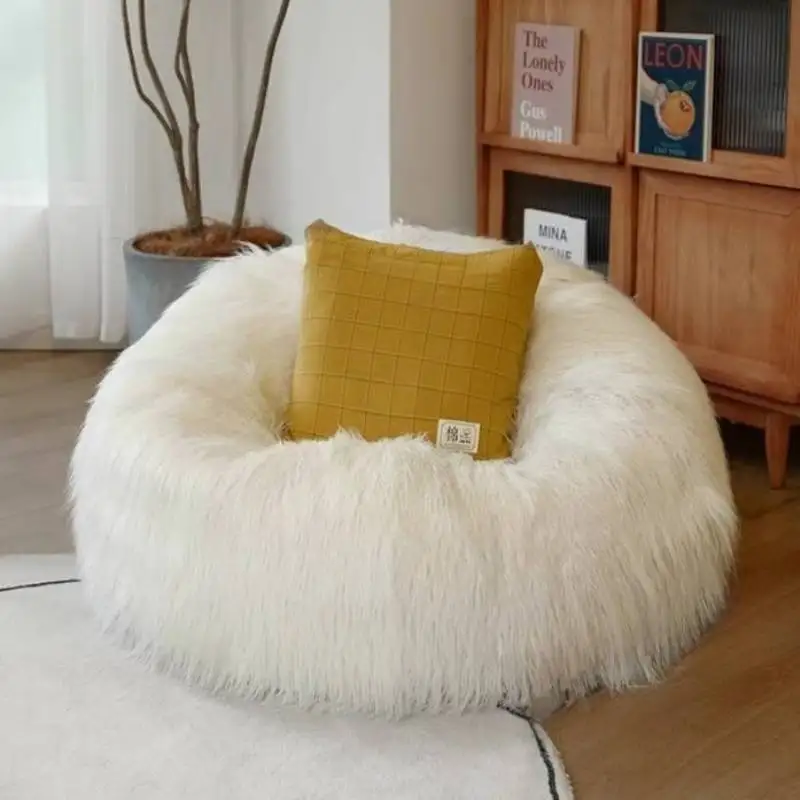 الفتيات البيج الكبير أريكة بنمط حقيبة الفول حشو كبير المتسكع العظام الأريكة نفخة أريكة بنمط حقيبة الفول غرفة المعيشة موبليس Sitzsack أثاث المنزل