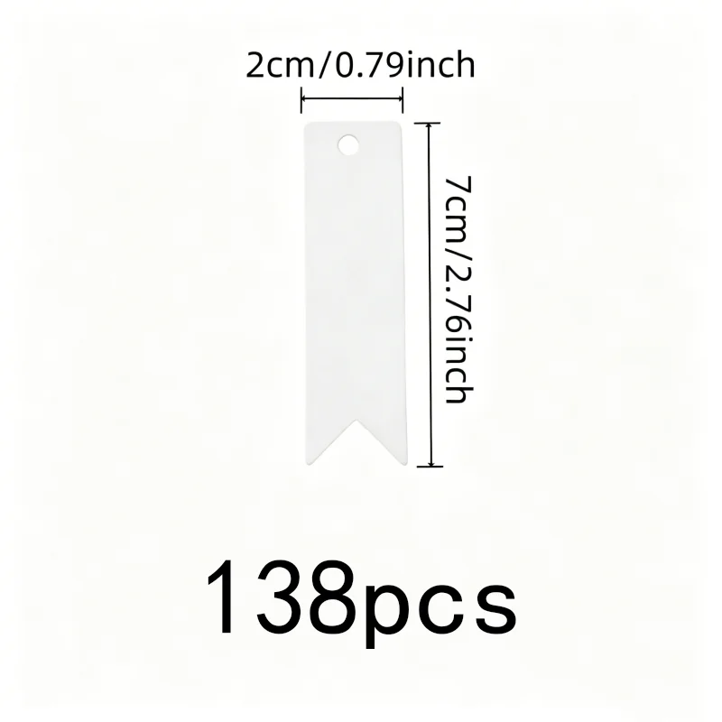 138 pcs Blank Gift Tags, Pre-Punched Hanging Hole, Gift Wrapping Decoration Party Valentines Tags, Blank Smooth Surface