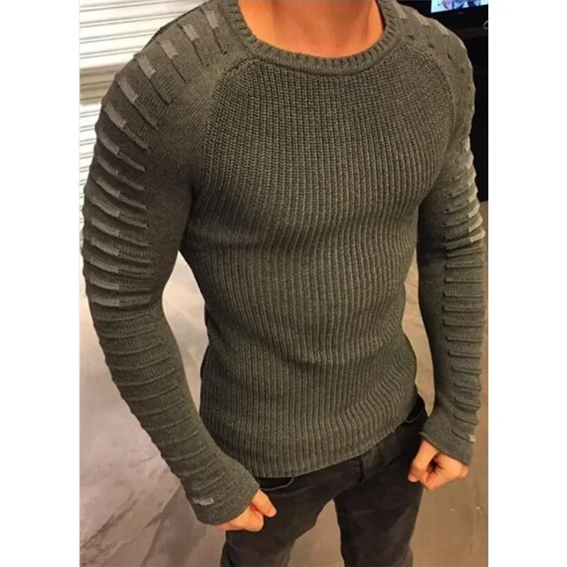 New 2024 Autumn Winter O-Neck Sweater Men Plus Size M-3XL Casual Slim fit Pullover Men Knitted pullover Sweaters sueter hombre