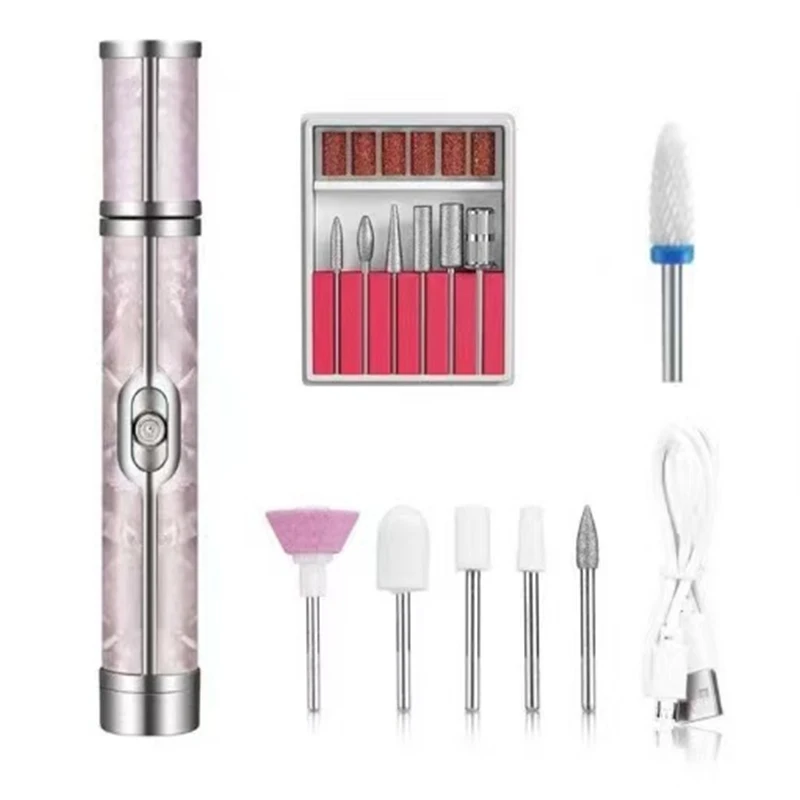 Macchina elettrica portatile per smalto, strumento di ricarica portatile, per levigare unghie spesse, cura delle unghie e modellatura delle unghie
