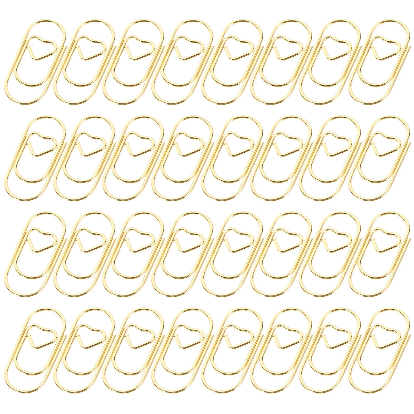 100 Pcs Paper Clip Clips Paperclips Knitting for Office Heart-shaped Multipurpose Child