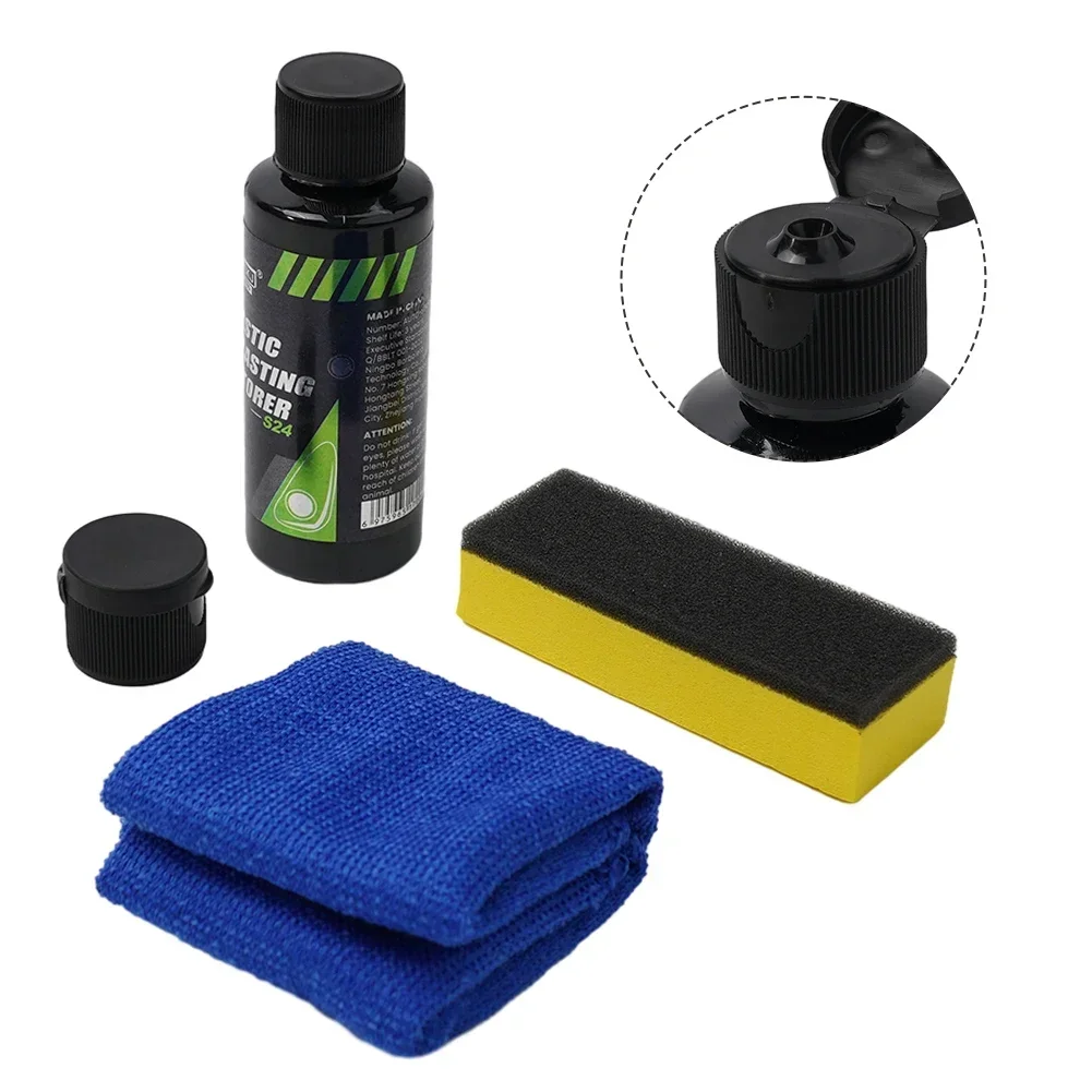 Car Plastic Restorer Cleaning Repair Polishing Agent For Interior Exterior Trim 50ML Auto Accessories Tools