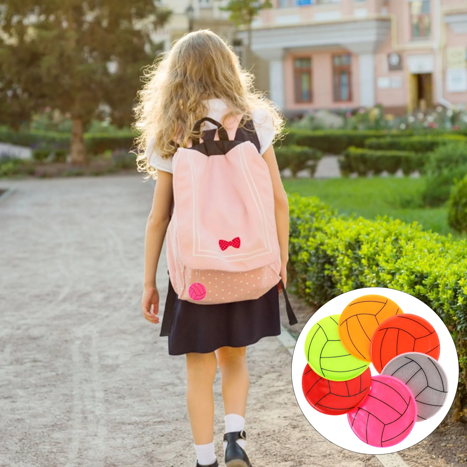 

6Pcs Bag Bike Reflectors Keychain Design Bright Reflective Safety Accessories for Bicycles Touring Cars Backpacks