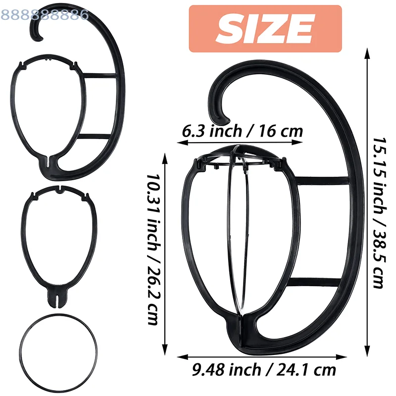 Portable Wig Hanger for Multiple Wigs and Hats