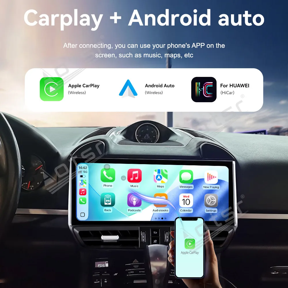 For Porsche Cayenne 2010~2016 Upgrade to 2024 Mode Multimedia Android Auto GPS Navigation Radio Stereo Receiver player Head Unit