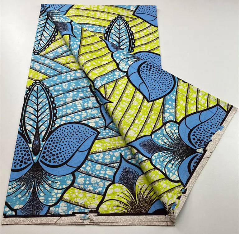 قماش 100% قطن باتيك أنقرة قماش أحدث مطبوعات شمع أفريقي حقيقي مضمونة لفستان الحفلات 6 ياردات S09 #2