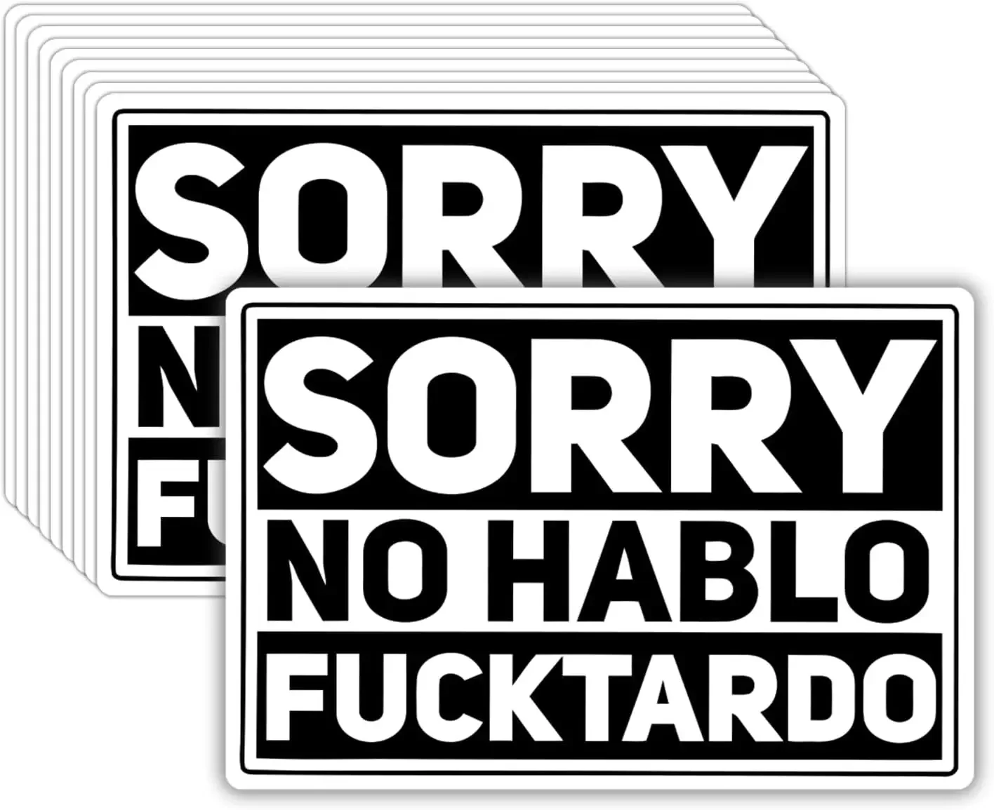 

10Pcs Funny Sarcastic Phrase Sticker Waterproof Die-Cut Vinyl Decal for Car Bumper Laptop Window Vehicle Decor