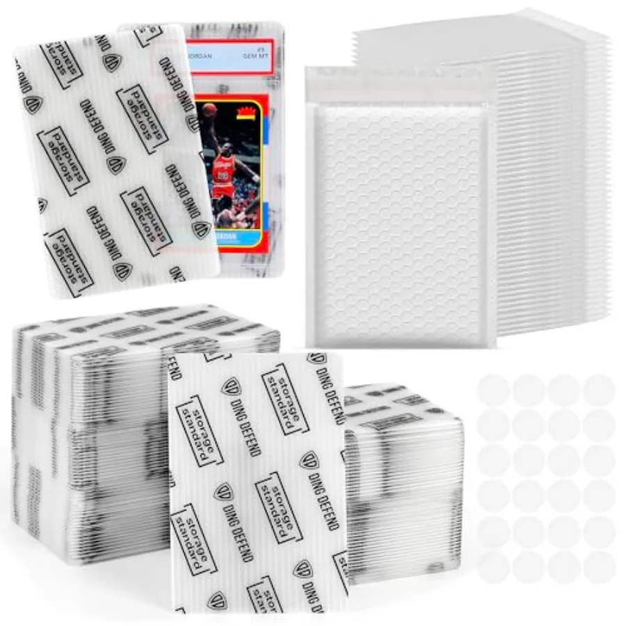 

Ding Defend Card Shipping Kit Envelope Bubble Mailers - Includes 110 4'' x 6'' Semi-Transparent Small Padded Envelopes/Protecto